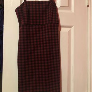 Red checkered dress